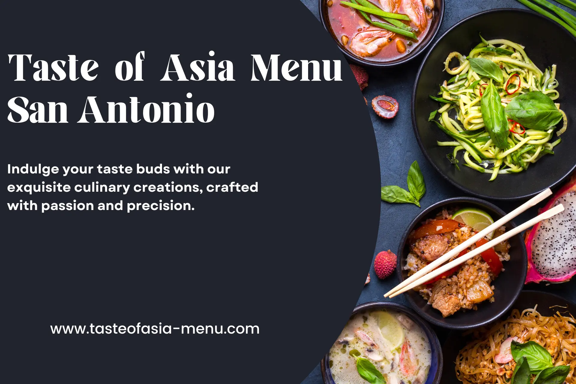 Taste of Asia Menu San Antonio